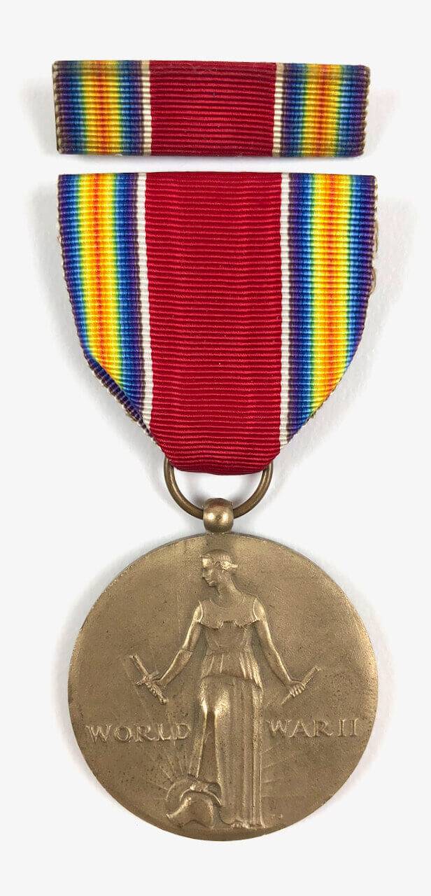 Battlefront Collectibles - WW2 U.S. Victory Medal & Ribbon Bar in